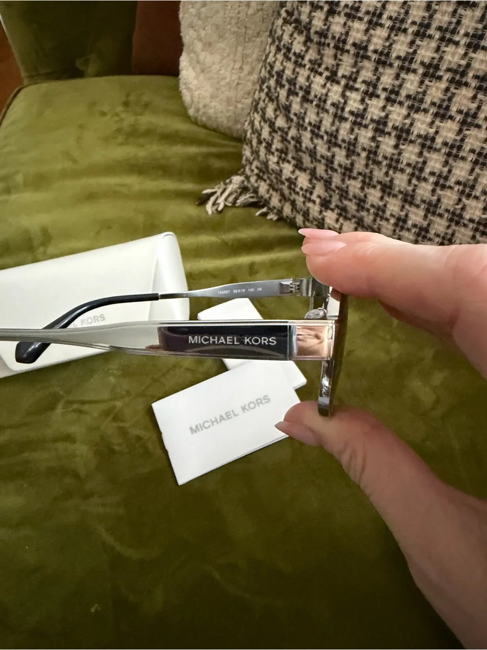 Michael Kors Black Lens Silver Frame Women's Sunglasses